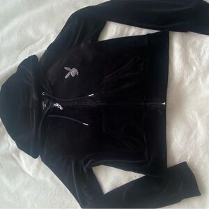 Velour playboy zip up
